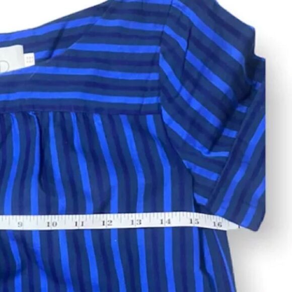 Anthropologie HD In Paris Size: 00 Cerulean Stripes Shift Short Sleeve Dress - Picture 5 of 6